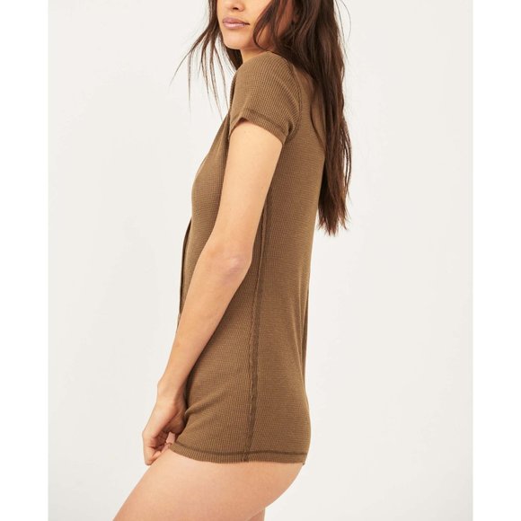 NWT Free People Early Night Romper / Washed Army - Picture 2 of 8